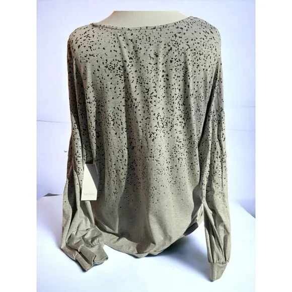 Karen Kane night lights tunic twist tie front top long sleeve gray NEW Large - Picture 7 of 10